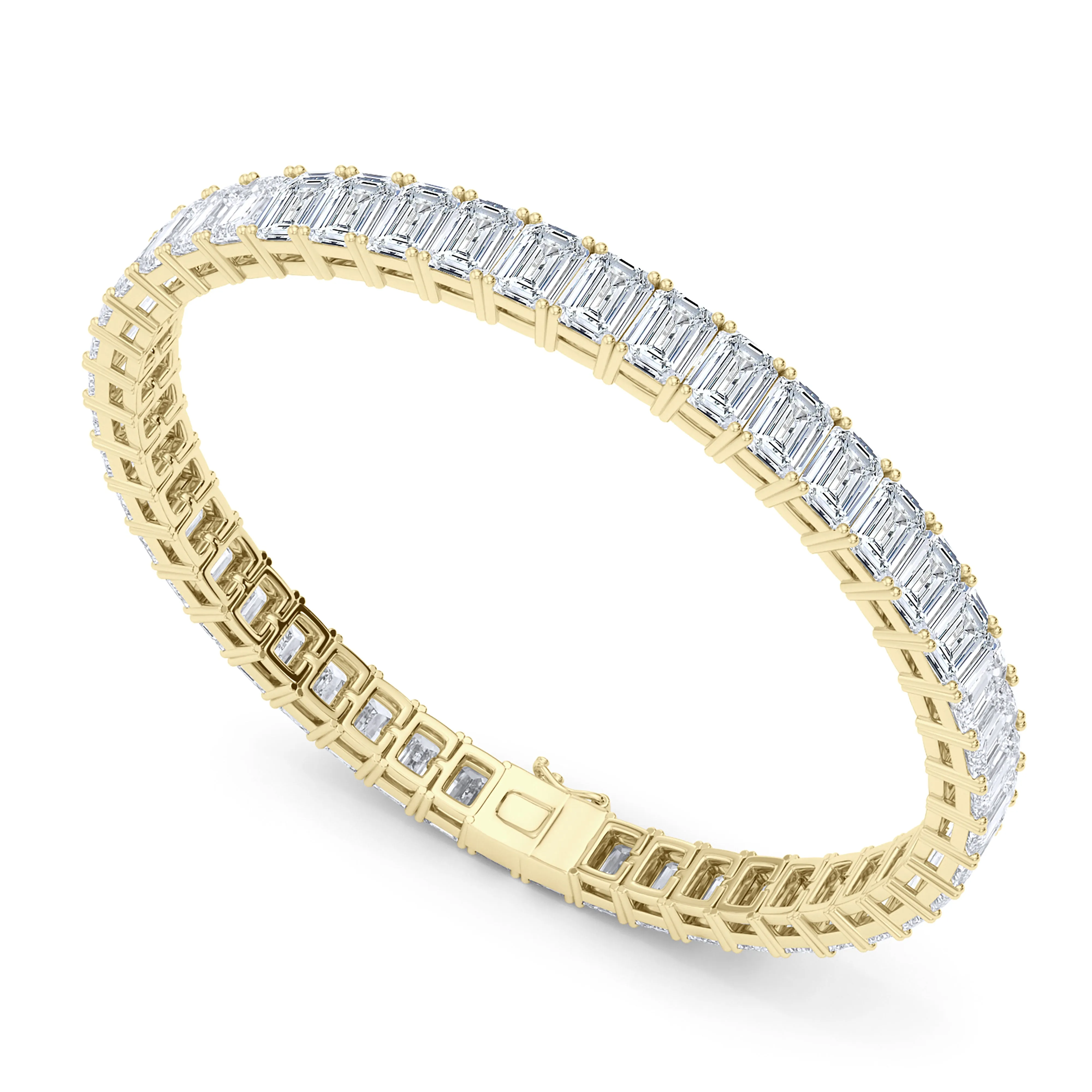 Vertical Set Emerald Tennis Bracelet
