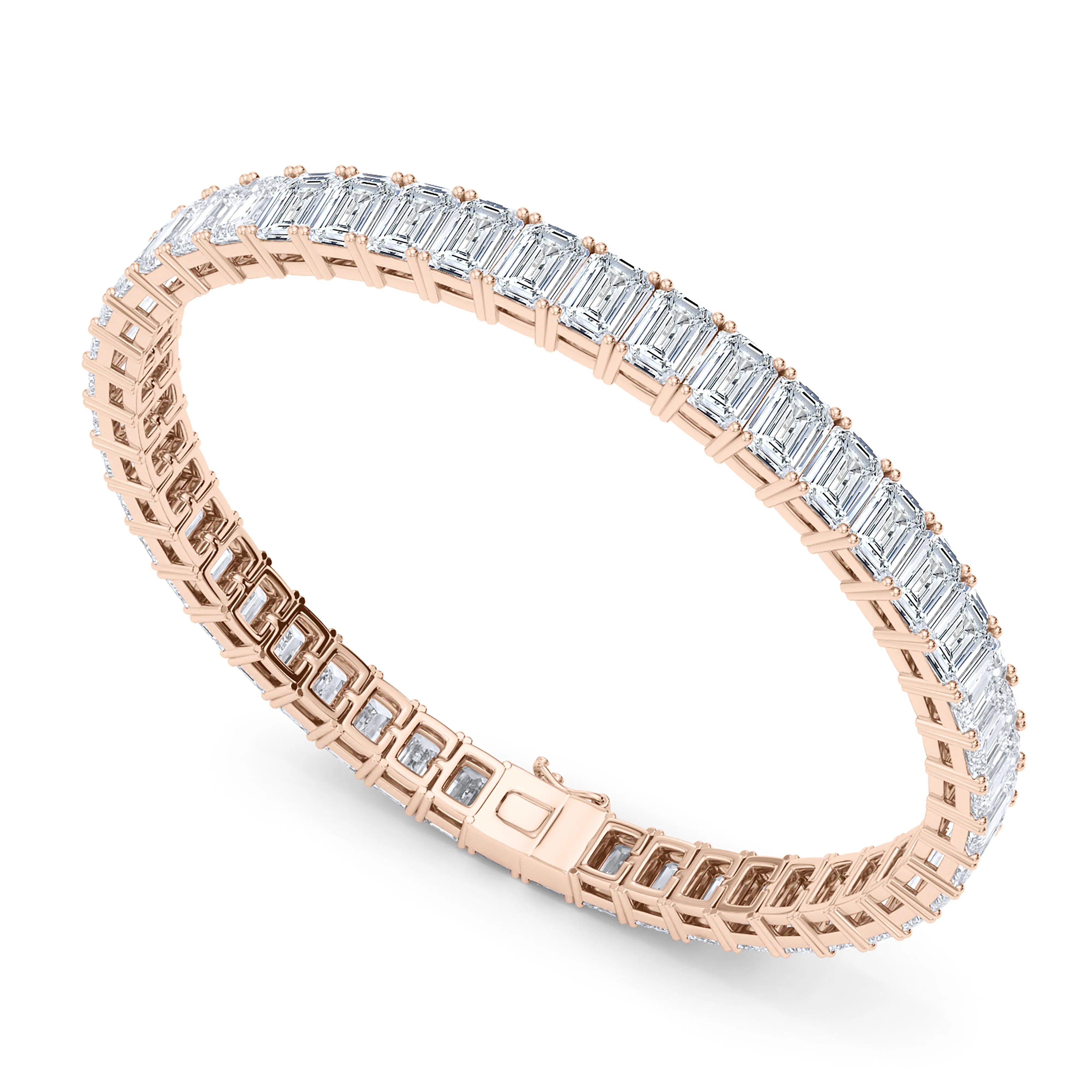 Vertical Set Emerald Tennis Bracelet