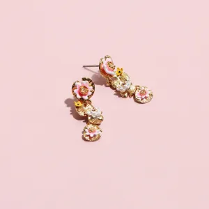 Water Lily Lotus Leaf Earrings