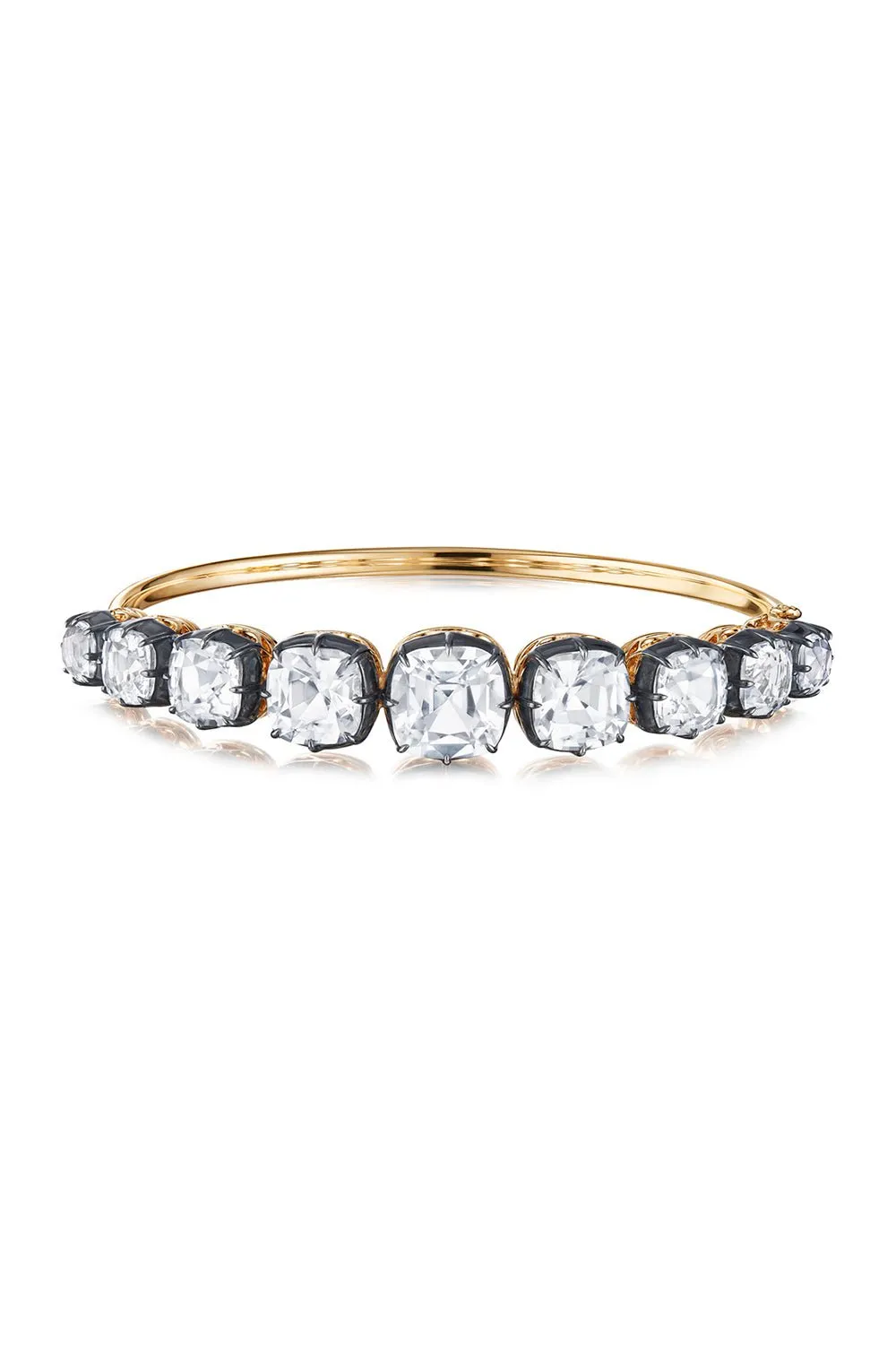 White Topaz Collet Bangle