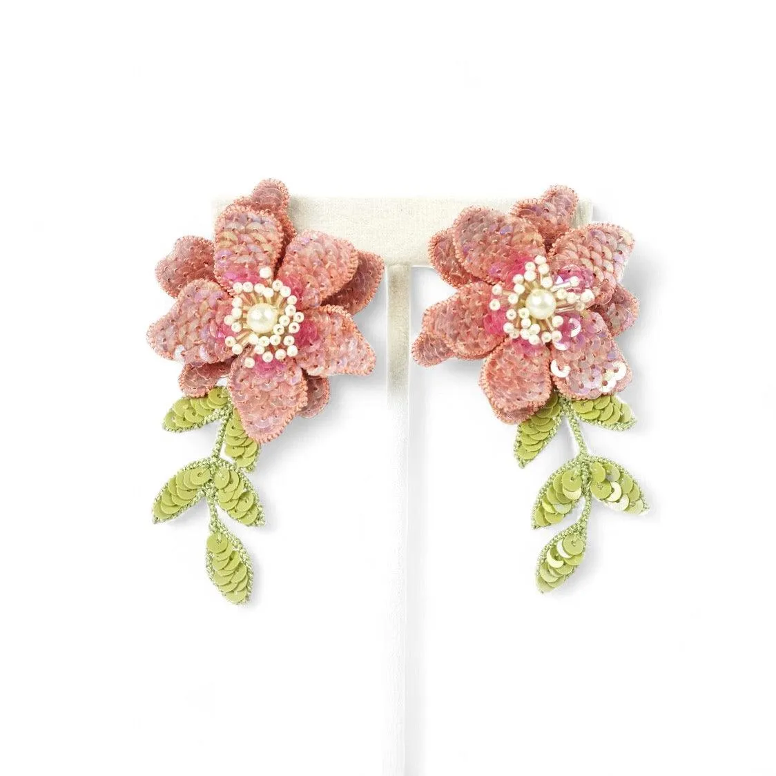Wisteria Earrings - Blush Pink